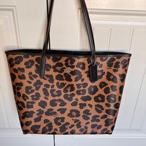 Coach Leopard City Tote